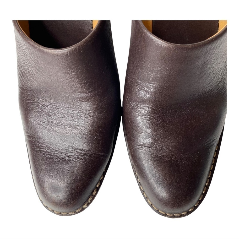 Tod’s Brown Leather Heel Mules. Size 37 1/2 - Picture 10 of 11